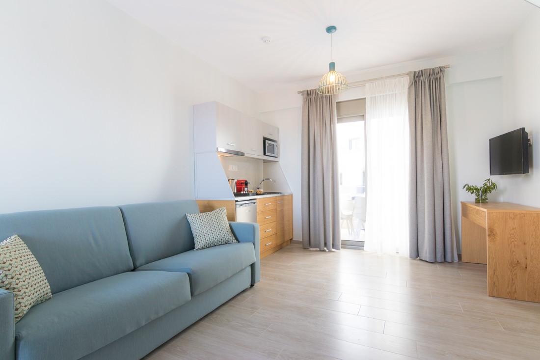 Tiara Holidays - Leon Villas - One Bedroom Maisonette - living room